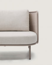 Load image into Gallery viewer, Sedalis outdoor 3-seater sofa in aluminium and taupe rope cord 210cm - image 8
