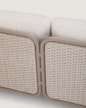 Load image into Gallery viewer, Sedalis outdoor 3-seater sofa in aluminium and taupe rope cord 210cm - image 12