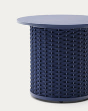 Load image into Gallery viewer, Sedalis outdoor side table in aluminium and blue rope cord Ø50cm - image 4