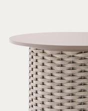 Load image into Gallery viewer, Sedalis outdoor side table in aluminium and taupe rope cord Ø50cm - image 5