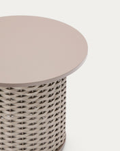 Load image into Gallery viewer, Sedalis outdoor side table in aluminium and taupe rope cord Ø50cm - image 6