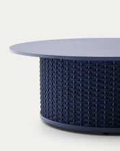 Load image into Gallery viewer, Sedalis outdoor coffee table in aluminium with blue rope cord Ø99 cm - image 5