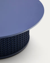 Load image into Gallery viewer, Sedalis outdoor coffee table in aluminium with blue rope cord Ø99 cm - image 6