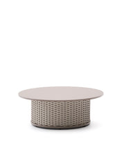 Load image into Gallery viewer, Sedalis outdoor coffee table in aluminium and taupe rope cord Ø99cm
