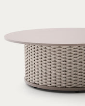 Load image into Gallery viewer, Sedalis outdoor coffee table in aluminium and taupe rope cord Ø99cm - image 5