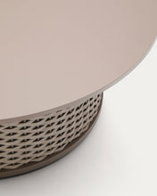 Load image into Gallery viewer, Sedalis outdoor coffee table in aluminium and taupe rope cord Ø99cm - image 6