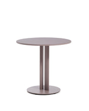 Load image into Gallery viewer, Sedalis round outdoor table in steel with taupe aluminium top Ø80cm