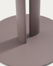 Load image into Gallery viewer, Sedalis round outdoor table in steel with taupe aluminium top Ø80cm - image 4