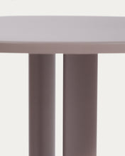 Load image into Gallery viewer, Sedalis round outdoor table in steel with taupe aluminium top Ø80cm - image 6