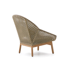Load image into Gallery viewer, Olbia armchair with high backrest in synthetic rattan and FSC 100% solid teak wood - image 6