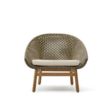 Load image into Gallery viewer, Olbia armchair made of synthetic rattan and FSC 100% solid teak wood - image 6