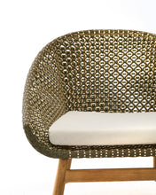 Load image into Gallery viewer, Olbia armchair made of synthetic rattan and FSC 100% solid teak wood - image 12