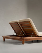 Load image into Gallery viewer, Turqueta double sun lounger made of FSC 100% solid teak wood - image 8
