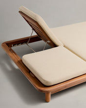 Load image into Gallery viewer, Turqueta double sun lounger made of FSC 100% solid teak wood - image 9