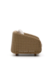 Load image into Gallery viewer, Meria armchair in synthetic rattan with FSC 100% solid acacia wood legs - image 2