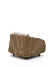 Load image into Gallery viewer, Meria armchair in synthetic rattan with FSC 100% solid acacia wood legs - image 3