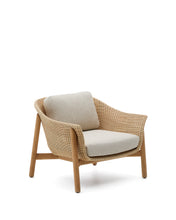 Load image into Gallery viewer, Galea armchair in FSC 100% solid teak wood and synthetic rattan