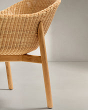 Load image into Gallery viewer, Galea chair in FSC 100% solid teak wood and synthetic rattan - image 14