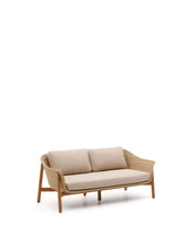 Load image into Gallery viewer, Galea 2-seater sofa in FSC 100% solid teak wood and synthetic rattan 170,5cm - image 2