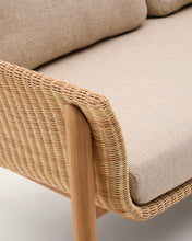 Load image into Gallery viewer, Galea 2-seater sofa in FSC 100% solid teak wood and synthetic rattan 170,5cm - image 10