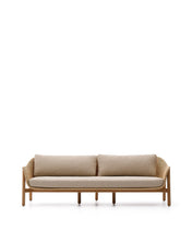 Load image into Gallery viewer, Galea 3-seater sofa in FSC 100% solid teak wood and synthetic rattan 223cm