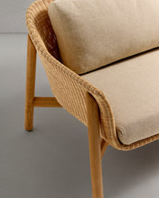 Load image into Gallery viewer, Galea 3-seater sofa in FSC 100% solid teak wood and synthetic rattan 223cm - image 6