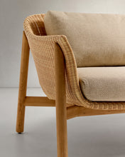 Load image into Gallery viewer, Galea 3-seater sofa in FSC 100% solid teak wood and synthetic rattan 223cm - image 8