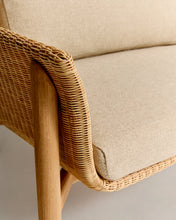 Load image into Gallery viewer, Galea 3-seater sofa in FSC 100% solid teak wood and synthetic rattan 223cm - image 12
