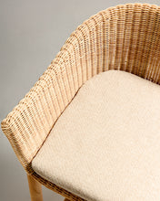Load image into Gallery viewer, Galea stool in FSC 100% solid teak wood and synthetic rattan 65cm - image 11