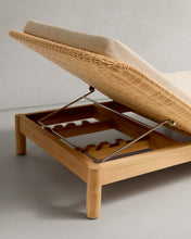 Load image into Gallery viewer, Galea sun lounger in FSC 100% solid teak wood and synthetic rattan - image 10