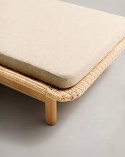 Load image into Gallery viewer, Galea sun lounger in FSC 100% solid teak wood and synthetic rattan - image 11