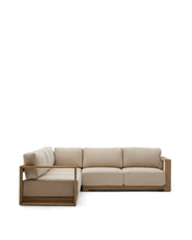 Load image into Gallery viewer, Ambra 5-seater corner sofa in solid acacia wood with light finish 248cm FSC 100% - image 2