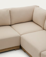 Load image into Gallery viewer, Ambra 5-seater corner sofa in solid acacia wood with light finish 248cm FSC 100% - image 4