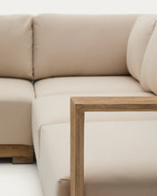 Load image into Gallery viewer, Ambra 5-seater corner sofa in solid acacia wood with light finish 248cm FSC 100% - image 11