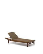 Load image into Gallery viewer, Itani sun lounger in FSC 100% solid acacia wood and synthetic rattan - image 2
