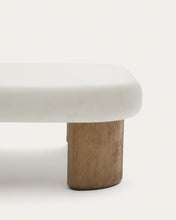 Load image into Gallery viewer, Labra coffee table in cement and acacia wood 80 x 80 cm FSC 100% - image 7