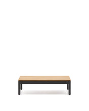 Load image into Gallery viewer, Sorells coffee table in gray aluminum and teak wood 52,4 x 91 cm FSC 100%