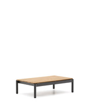 Load image into Gallery viewer, Sorells coffee table in gray aluminum and teak wood 52,4 x 91 cm FSC 100% - image 2