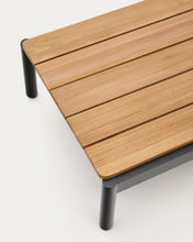 Load image into Gallery viewer, Sorells coffee table in gray aluminum and teak wood 52,4 x 91 cm FSC 100% - image 4