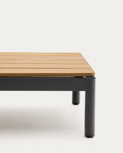 Load image into Gallery viewer, Sorells coffee table in gray aluminum and teak wood 52,4 x 91 cm FSC 100% - image 5