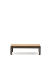 Load image into Gallery viewer, Sorells coffee table in green aluminum and teak wood 52,4 x 91 cm FSC 100%