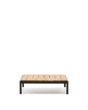 Load image into Gallery viewer, Sorells coffee table in gray aluminum and teak wood 89 x 91 cm FSC 100%