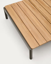 Load image into Gallery viewer, Sorells coffee table in green aluminum and teak wood 89 x 91 cm FSC 100% - image 6