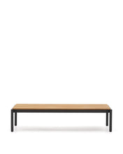 Load image into Gallery viewer, Sorells coffee table in gray aluminum and teak wood 63 x 144,6 cm FSC 100%