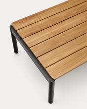 Load image into Gallery viewer, Sorells coffee table in gray aluminum and teak wood 63 x 144,6 cm FSC 100% - image 5