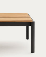 Load image into Gallery viewer, Sorells coffee table in gray aluminum and teak wood 63 x 144,6 cm FSC 100% - image 6