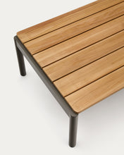 Load image into Gallery viewer, Sorells coffee table in green aluminum and teak wood 63 x 144,6 cm FSC 100% - image 6