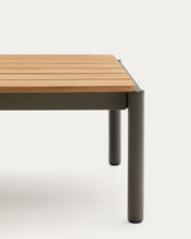 Load image into Gallery viewer, Sorells coffee table in green aluminum and teak wood 63 x 144,6 cm FSC 100% - image 7