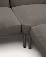Load image into Gallery viewer, Sorells outdoor modular 5-seater corner sofa with grey upholstery and grey aluminium with teak tables 277 x 446cm FSC 100% - image 9