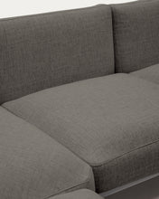 Load image into Gallery viewer, Sorells outdoor modular 5-seater corner sofa with grey upholstery and grey aluminium with teak tables 277 x 446cm FSC 100% - image 14